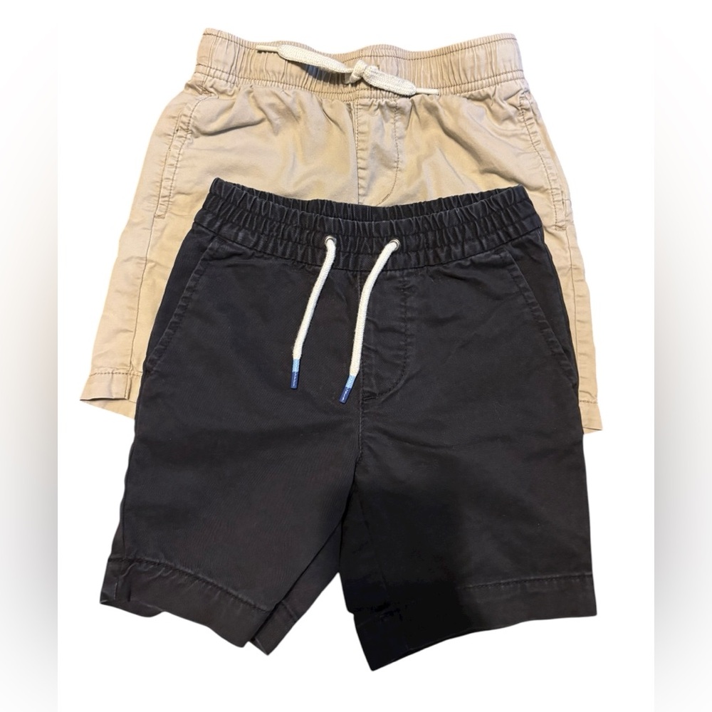 Boys Elastic Waist Shorts - Gap and‎ Old Navy Black and Tan Bundle